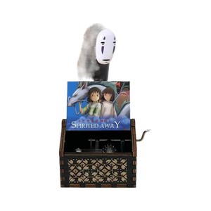 Mini Caja Musical <span class=keywords><strong>de</strong></span> Madera con Manivela, Diseño <span class=keywords><strong>de</strong></span> Spirited Away, Carillón Pintado, Artesanía Exquisitamente Tallada, Minimalismo Moderno, Impresión UV - Product Image 3
