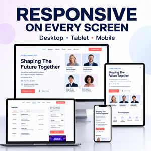 Sito Web per Eventi con Sistema di Registrazione e Streaming Live per Promozione Conferenze, Piattaforma di Biglietteria <span class=keywords><strong>Online</strong></span> - Product Image 3