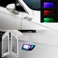 Ventilateurs universels de voiture requin branchies feux de signalisation solaires, accessoires de modification de décoration de capot latéral de corps