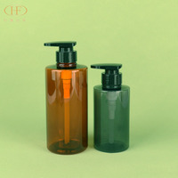 Flacon de shampooing Nouveau style Vente en gros 500ml Bouteille en plastique carrée Bouteilles en plastique transparentes Distributeur de savon pour cosmétiques