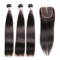 Extensions de cheveux vierges de qualité supérieure, prix de gros, échantillon gratuit, avec closure