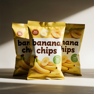 特注印刷食用スナック食品包装枕ポーチ空のプラスチックアルミ箔マイラーポテトバナナチップバッグ - Product Image 3