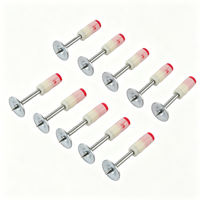 Clou à canon mini pour bois à tête plate, avec tige barbelée, pour fixation de profilés en bois et isolation phonique, pour éléments de plafond