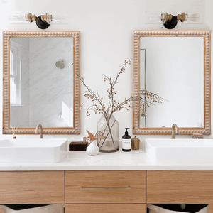 Wood Framed <b>Mirror</b> 22x30 Inches <b>Rectangle</b> <b>Wall</b> Mounted Bathroom Vanity <b>Mirror</b> Farmhouse Style - Product Image 2