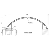 Dôme de conteneur maritime à double treillis 70'x40' 900gsm avec toit imperméable, résistant aux UV et au feu