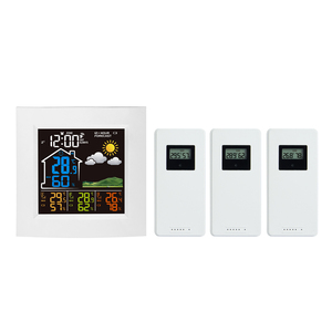 Trạm Thời Tiết Chuyên Nghiệp Trạm Thời Tiết Điện Tử Đồng Hồ Treo Tường Với 3 Kênh Nhiệt Độ Và Độ Ẩm Ngoài Trời - Product Image 1