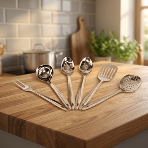 Stainless Steel Pearl Kitchen Tool <b>Cooking</b> and Serving <b>Set</b> - Product Image 3