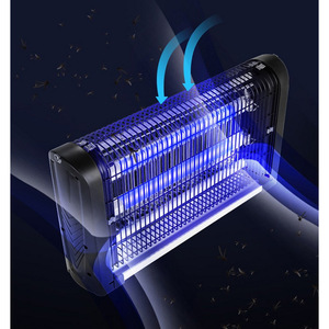 Lámpara eléctrica antimosquitos, 720x95x291mm, 10W8W6W4W, trampa insecticida para moscas de plástico negro para interiores, fácil de limpiar - Product Image 5