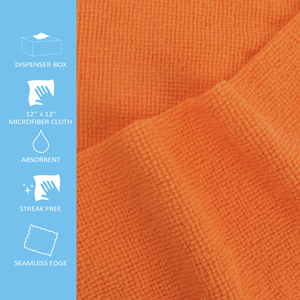 50PK Chiffons <span class=keywords><strong>de</strong></span> nettoyage en microfibre réutilisables sans bords, absorbants, pour le nettoyage domestique et automobile - Product Image 3