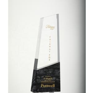 Nouveau trophée de pierre de verre de cristal de conception d'<span class=keywords><strong>ADL</strong></span> avec le logo personnalisé de haute qualité en verre clair pour des cadeaux de souvenir - Product Image 2