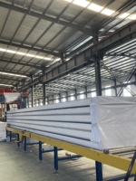 Panneau sandwich en laine de roche à bords scellés en polyuréthane pour bâtiments industriels, entrepôts frigorifiques, salles blanches et construction d'entrepôts