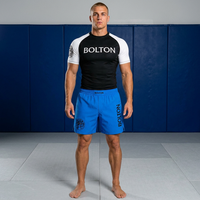 Ensemble de compression No-Gi Jiu-Jitsu à séchage rapide : Rashguard et short à coutures renforcées pour le BJJ et le grappling