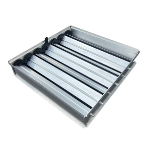 Rejilla de Ventilación de Aluminio para HVAC, de Una o Dos Persianas, <span class=keywords><strong>con</strong></span> Control de Volumen, para Ductos de Humo - Product Image 1
