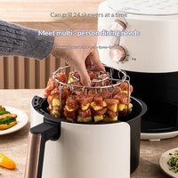 Four à friture sans air, nouveau style moderne, barbecue, grille à brochettes en acier inoxydable, revêtement antiadhésif, anti-rouille, multifonction