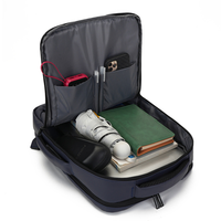 Sac à dos pour ordinateur portable, fin, professionnel, en tissu hydrofuge, avec port USB externe, pour le bureau, les trajets quotidiens et les courts séjours