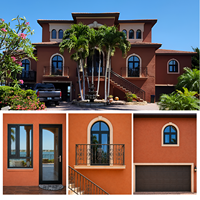 Ventanas y Puertas Personalizadas EOKO, Ventanas Abatibles de Aluminio con Doble Acristalamiento y Puertas Corredizas para Proyectos de Villas en América