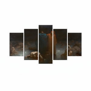 <b>Canvas</b> Print: Dante and Virgil Tempered Glass <b>Wall</b> Art - Reproduction Decor,SET OF 5 MIX <b>CANVAS</b> - Product Image 2