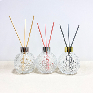 Botella difusora de vidrio de perfume de aceite esencial vacía recargable bonita colorida de 180ml 200ml con tapas # - Product Image 1