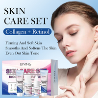 Ensemble de soins de la peau collagène + rétinol raffermissant et rendant la peau plus ferme et plus lisse vente en gros de marque privée OEM ODM MOOYAM ensemble de soins de la peau