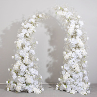 Composition florale artificielle rose et violette pour arche de mariage, ensemble floral pour décoration de scène de salle de banquet et ornement de toile de fond