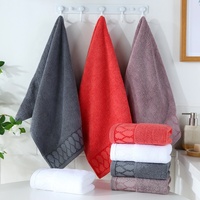 Serviette en coton épaissie de 120g à longues fibres pour adultes absorbant doux avec logo personnalisé pour hôtels et literie