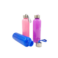 Bouteille d'eau sportive en plastique avec bouchon à vis, certifiée GRS, écologique, en RPET, 500 ml, 750 ml, 1000 ml, avec logo imprimé