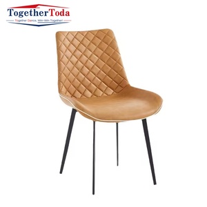 Sillas de Comedor de Cuero para Hotel, Familia o Parque, Diseño Moderno, Minimalista, Ecológico, Duradero, Económico y de Lujo, Cómodas y Suaves - Product Image 1