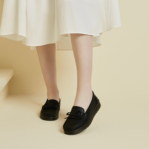 Nouvelles Chaussures d'été en Cuir Véritable pour Femme, Polyvalentes, Décontractées, à Nœud Papillon, Confortables, à Semelle Souple, Type Mocassins pour Maman - Product Image 3