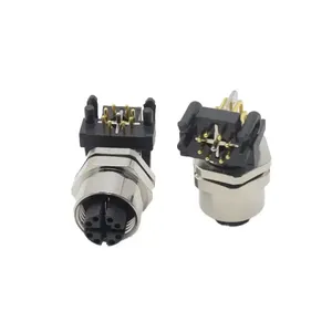 ขั้วต่อ M12 X Code แบบ 8 ขา IP67 สำหรับแผงวงจรพิมพ์ ตัวเมีย แบบมุมฉาก ติดต่อผู้จัดจำหน่าย - Product Image 4