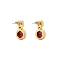 Boucles d'oreilles pendantes Crimson Cloud, pierre blanche rectangulaire, accent rouge, design élégant, bijoux de mode pour femmes, cadeau