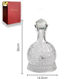 <span class=keywords><strong>Carafe</strong></span> à <span class=keywords><strong>whisky</strong></span> TGYW classique de luxe en verre borosilicate avec <span class=keywords><strong>bouchon</strong></span>, design minimaliste en forme de marteau 3D, découpée à la main, personnalisable - Product Image 1