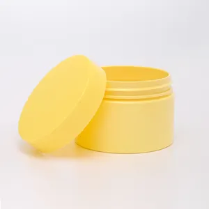 Amostra livre de manteiga de corpo redonda, recipiente vazio de plástico para animais de estimação 120ml, pote de creme cosmético