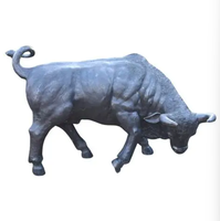 Statue de taureau en bronze de Wall Street sur mesure, grande taille, en bronze, à poser au sol
