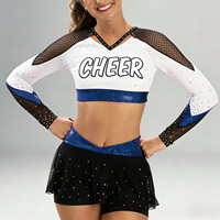 Seragam Cheerleading Grosir untuk Anak-anak dan Dewasa, Seragam Hari Pertandingan, Rok Cheerleader Gladiator, Stok Seragam Cheer