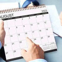 Kalender meja kustom Desktop siswa Notepad Memo disiplin mandiri perencana kartu hitung mundur ornamen kalender