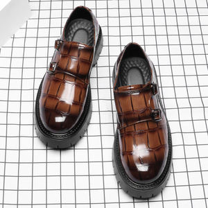 รองเท้าหนังผู้ชายแบบสวมลำลอง  รองเท้าหนังหัวเข็มขัดแฟชั่น - Product Image 3