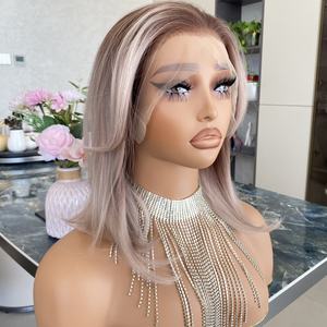 Peluca sintética de 10 pulgadas, onda corta súper ondulada, 13x4, encaje HD, resistente a altas temperaturas, nuevo diseño, textura suave, aspecto de volumen natural, para mujeres. - Product Image 1