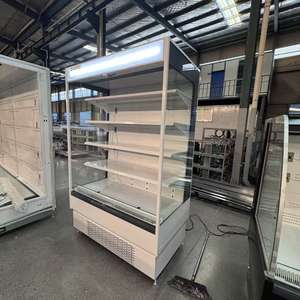 Réfrigérateur commercial compact à rideau d'air ouvert, vitrine multi-étagères avec éclairage supérieur pour la vente au détail et les supermarchés - Product Image 4