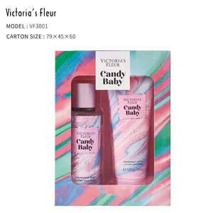 Profumo di fiori In stile vittoriano profumo da 125ml e lozione per il corpo da 120ml 2 In 1 Set regalo di nebbia per lozione per il corpo di profumo