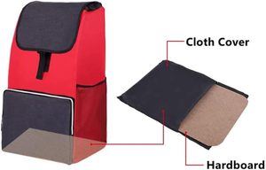 Macaron Cyan có thể gập lại Giỏ mua hàng 2 bánh xe 40 inch xử lý chiều cao tiện ích cửa hàng giỏ hàng Oxford thị trường xe đẩy túi cho cửa hàng tạp hóa - Product Image 6