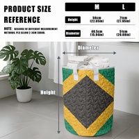 Sac de rangement matelassé à cordon personnalisé avec drapeau de la Jamaïque, en polyester, pour chambre et salon