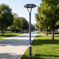 Lámpara de Poste LED AC Moderna y Versátil, Impermeable IP65, con Brazo Paralelo Personalizado y Perfil de Aluminio para Iluminación de Jardín y Patio