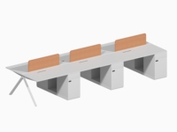 Bureaux modulaires extensibles en métal et bois LIWEI de haute qualité, écologiques et modernes, pour 4/6/8 personnes, poste de travail linéaire facile à assembler