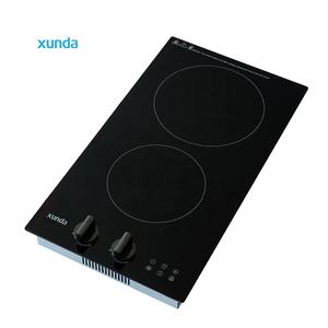 Table de cuisson à <span class=keywords><strong>induction</strong></span> électrique Xunda double, encastrable et sur plan, avec plaques céramiques horizontales, 2 brûleurs, pour usage domestique - Product Image 3