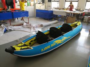 Kayak gonflable 3 personnes, canoë chinois avec revêtement extérieur en nylon, siège de kayak gonflable pliable, rames en aluminium, <span class=keywords><strong>gonfleur</strong></span>, longueur 4m - Product Image 5