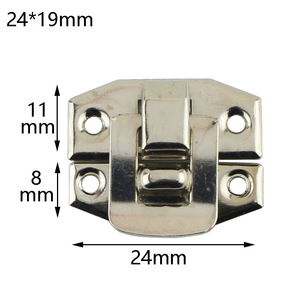 <b>Small</b> Square Buckle 24x19mm Nickel Plated Furniture <b>Lock</b> Keyless Wooden Box Hardware Minimalist Design Easy Installation - Product Image 1