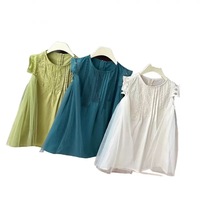 Best-seller Robe d'été décontractée de style coréen pour filles Motif floral et solide Tulle Patchwork Sans manches en tissu de mousseline de soie