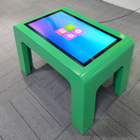 Mesa de juegos de rompecabezas multipantalla táctil para interiores de 43 y 55 pulgadas, entretenimiento educativo para niños, materiales metálicos de madera, equipo de publicidad