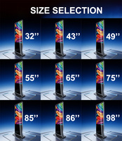 Fabricante Chino - Pantalla Digital Vertical Inteligente para Interiores de 32''/98'' OEM para Publicidad, Pantalla LCD 4K Multitáctil