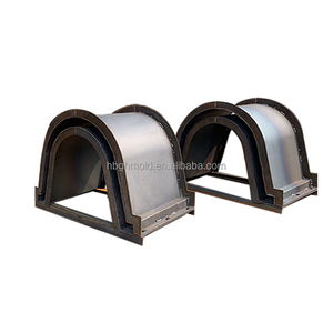 Moule de ravin en forme de U en ciment préfabriqué Forgeage acier et caoutchouc gabarit pour canal d'inondation d'irrigation moule de ravin brut en béton - Product Image 1